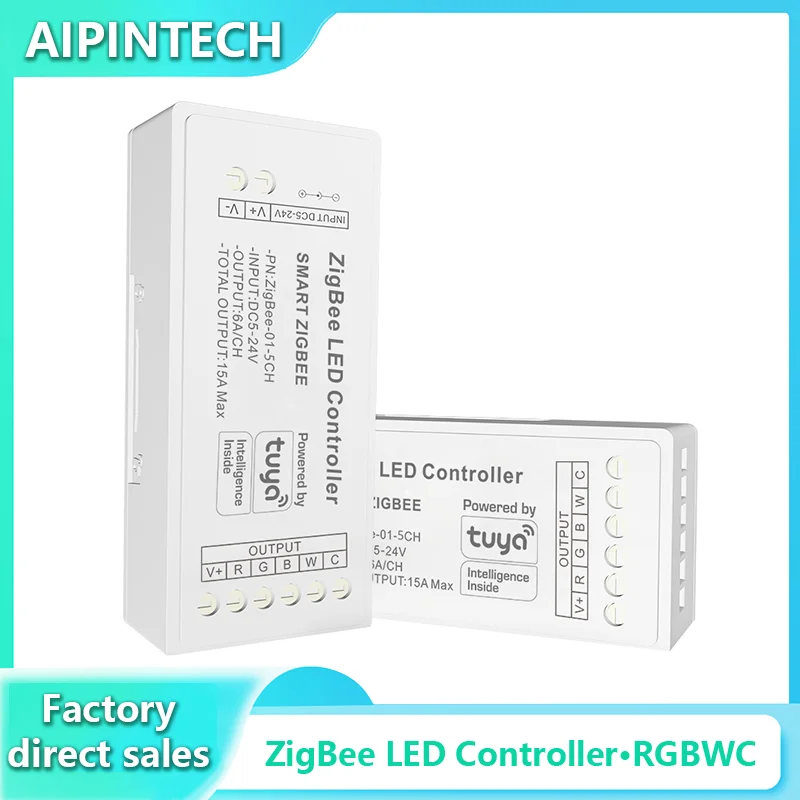 ׺ RGBCCT LED Ʈ Ʈѷ, ˷ 5CH RGBWC RGBCW  µ Ʈѷ, 15A, 5-24V , 12V, 180W